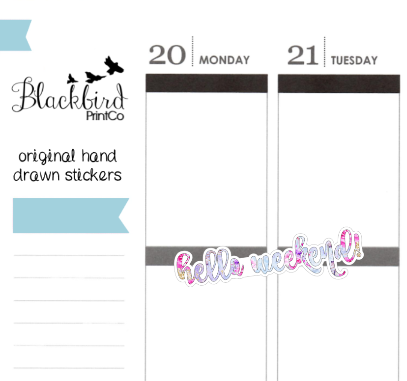 Weekend Banners for Personal Planners - Patterned