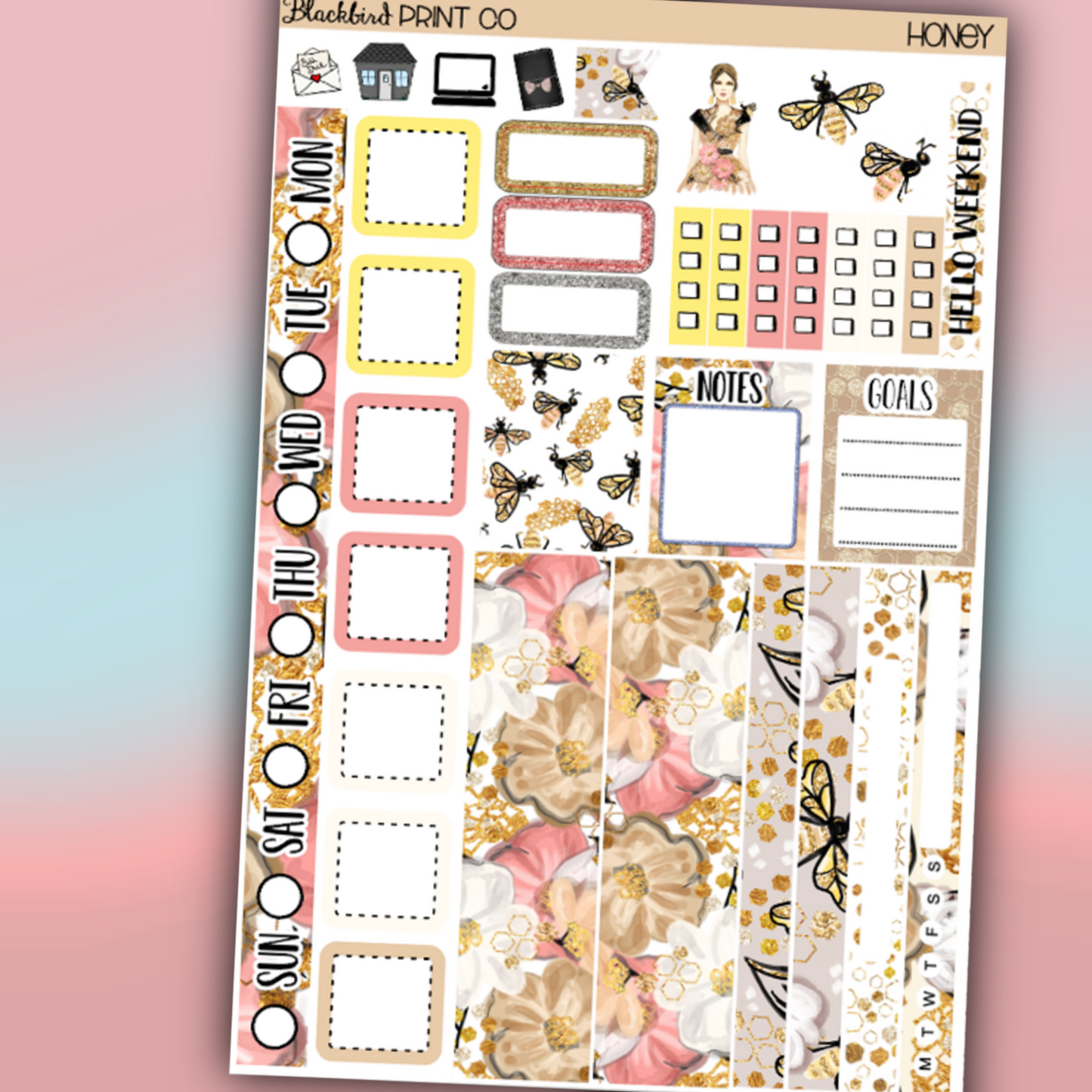 Honey | for Hobo Weeks / Mini Weeks Planners