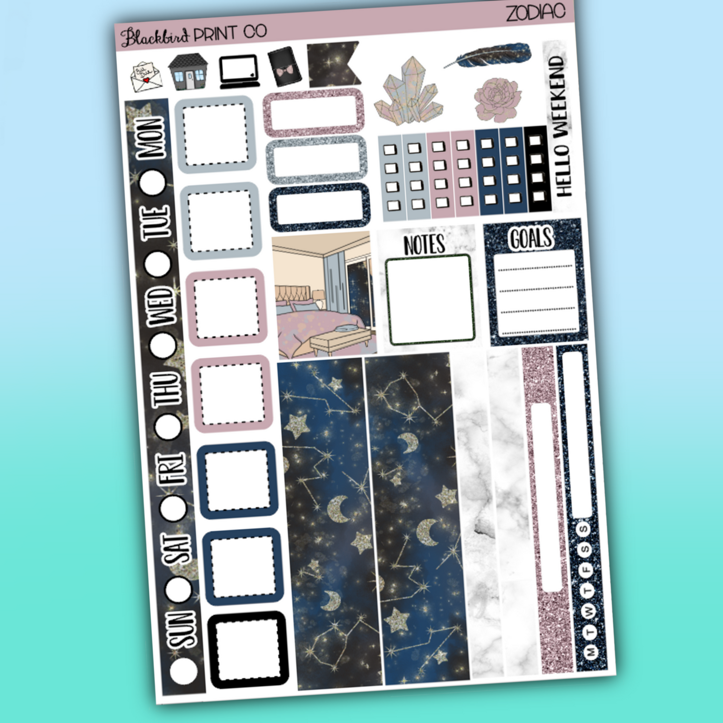 Zodiac | for Hobo Weeks / Mini Weeks Planners