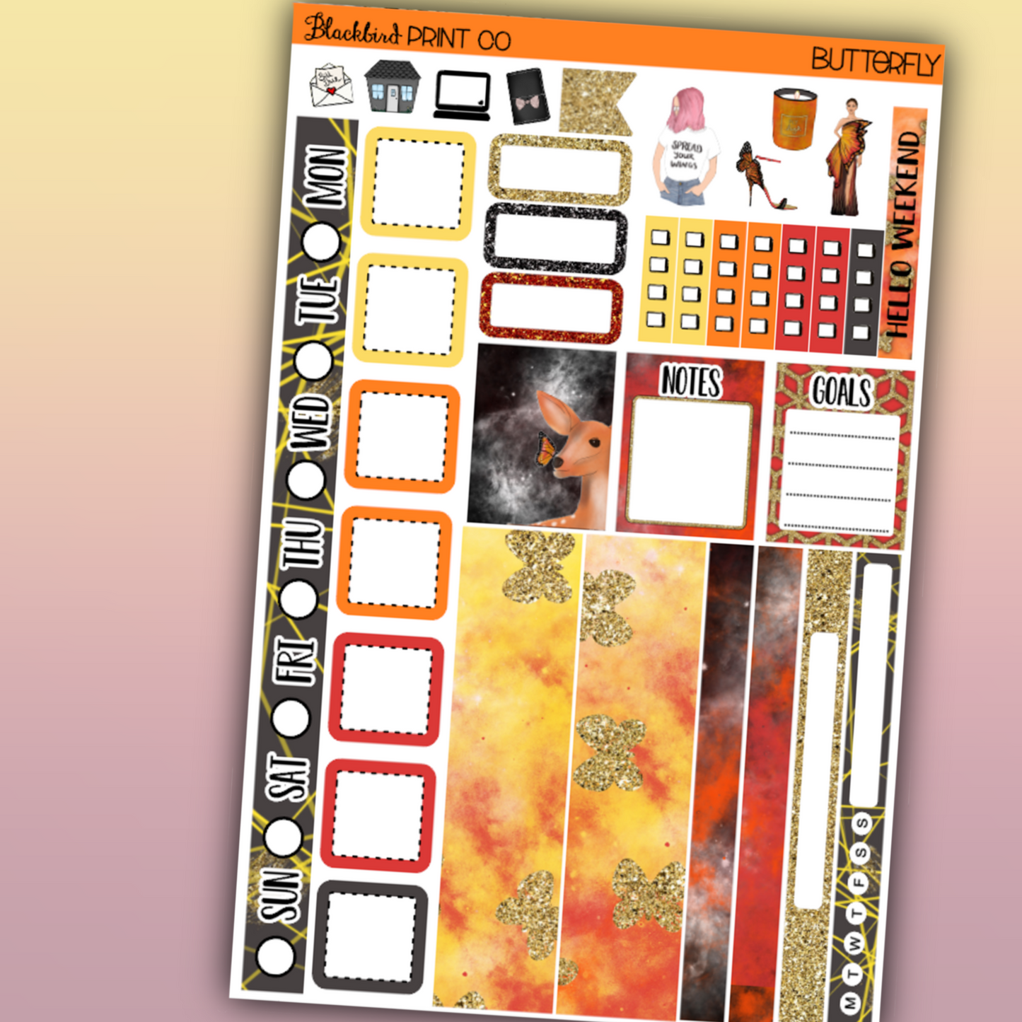 Butterfly | for Hobo Weeks / Mini Weeks Planners