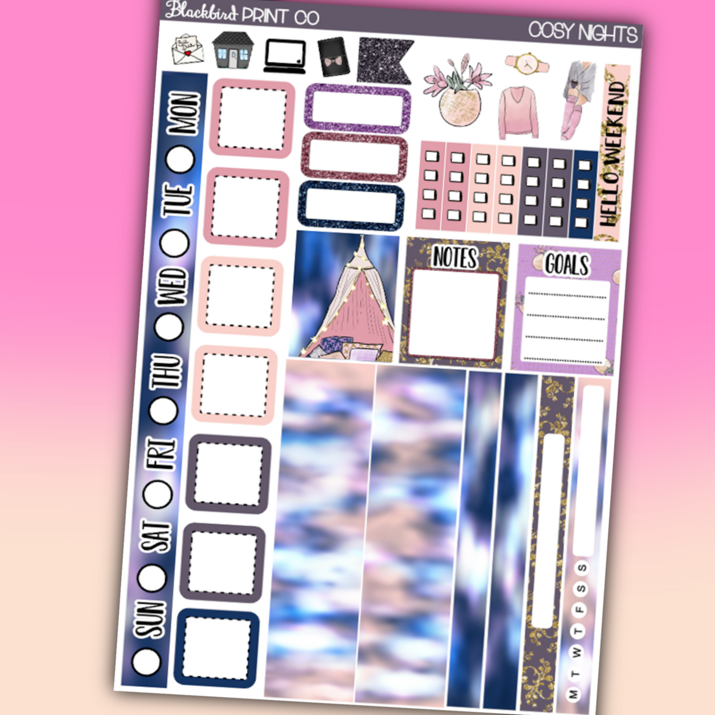 Cosy | for Hobo Weeks / Mini Weeks Planners (Original Art)