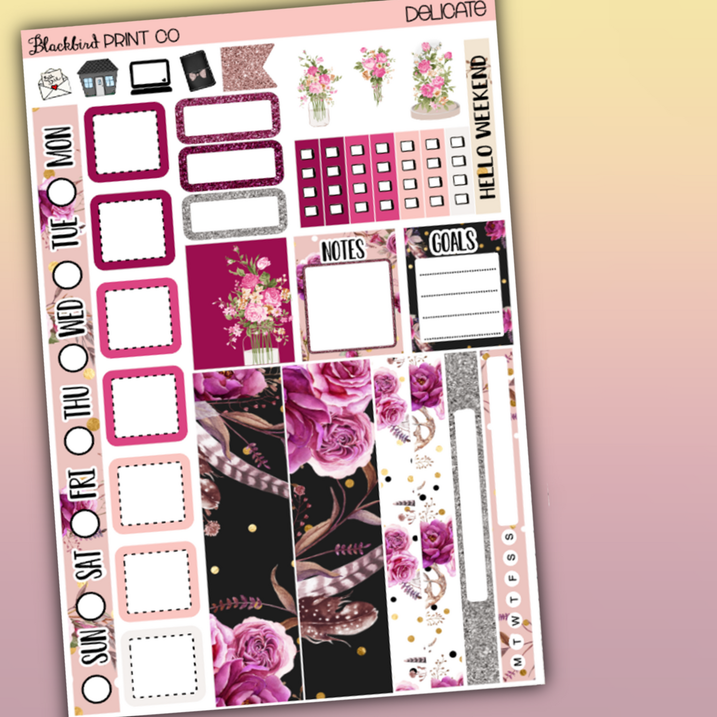 Delicate | for Hobo Weeks / Mini Weeks Planners