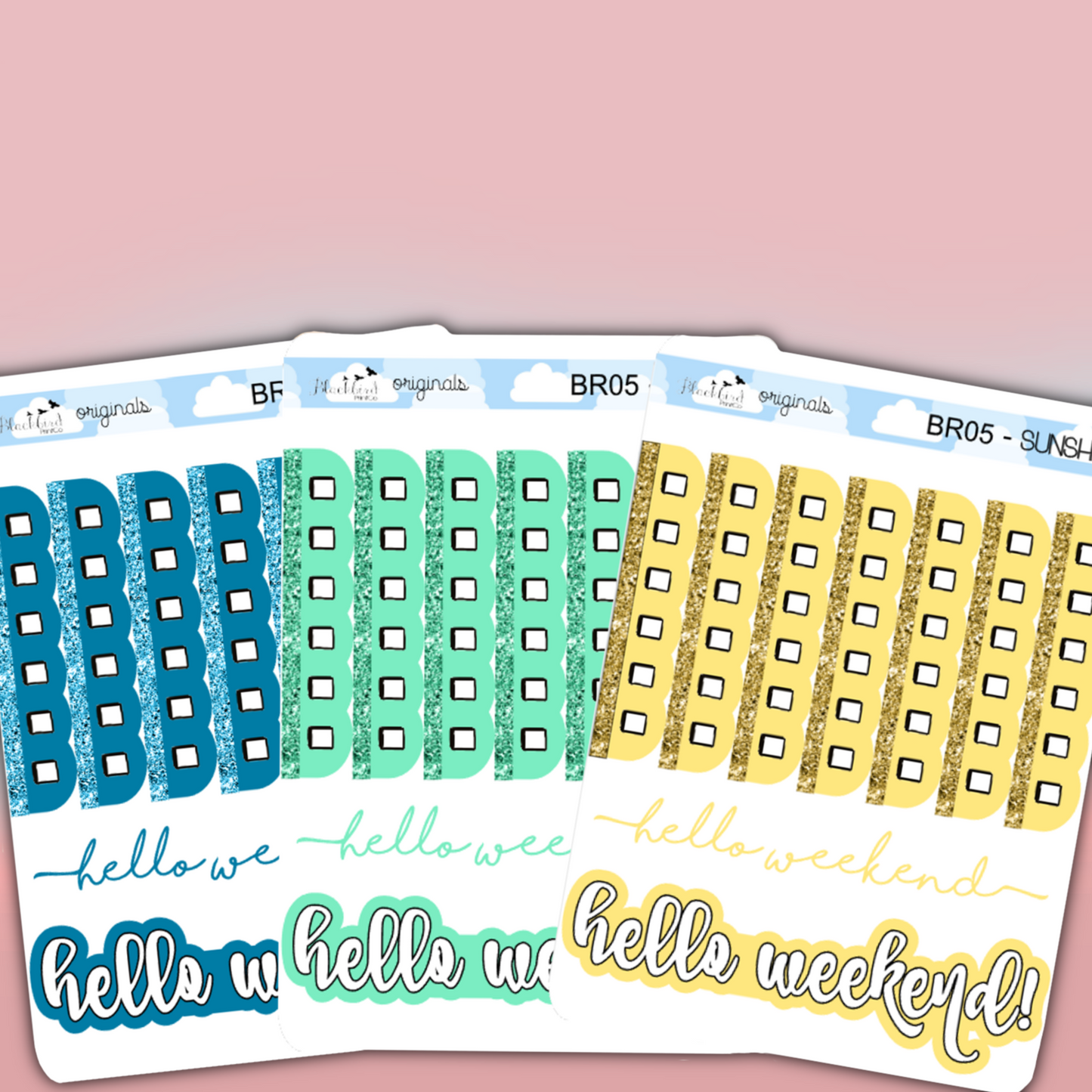Checklists and Weekend Banners | Available in 17 colours!