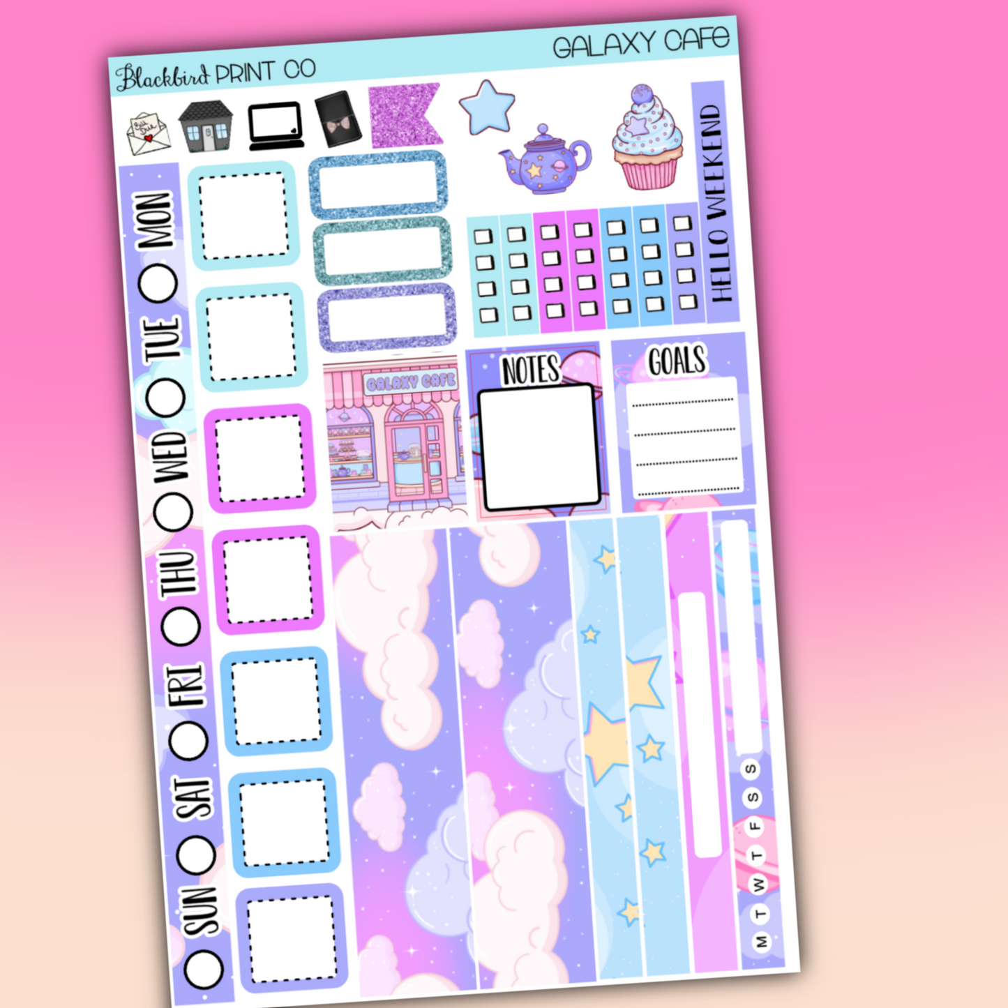 Galaxy Cafe | for Hobo Weeks / Mini Weeks Planners