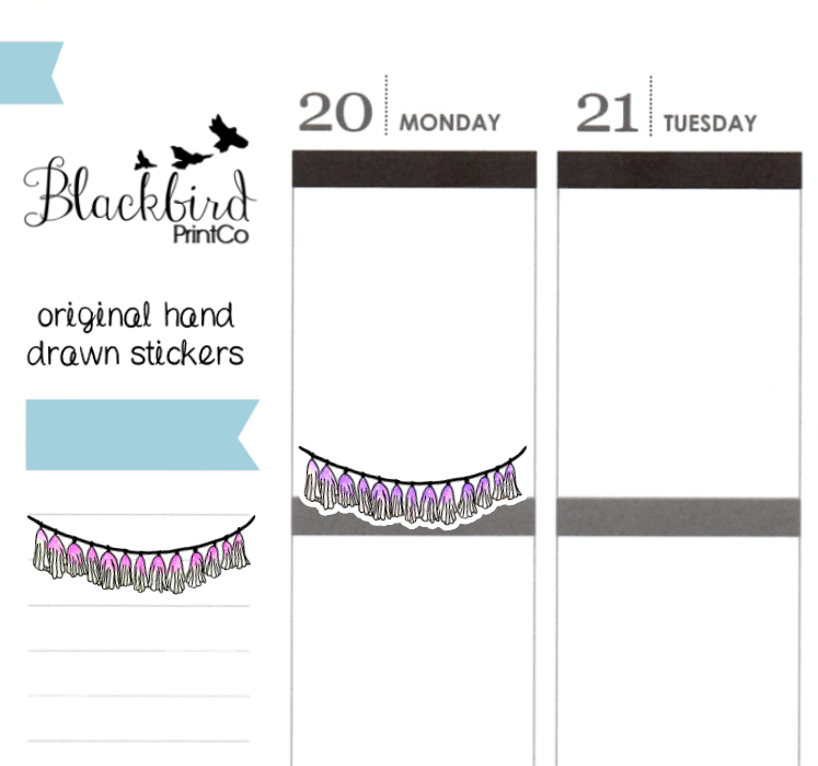 Tassel Garlands - Hand Drawn Planner Stickers