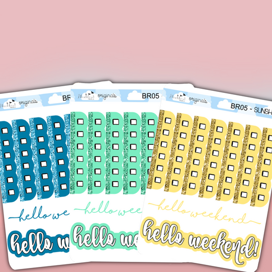 Checklists and Weekend Banners | Available in 17 colours!
