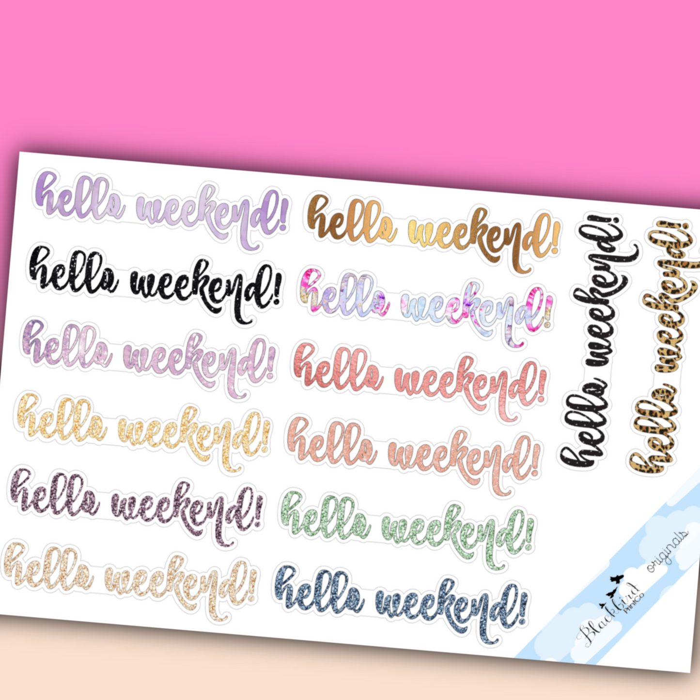 Weekend Banners for Personal Planners - Patterned