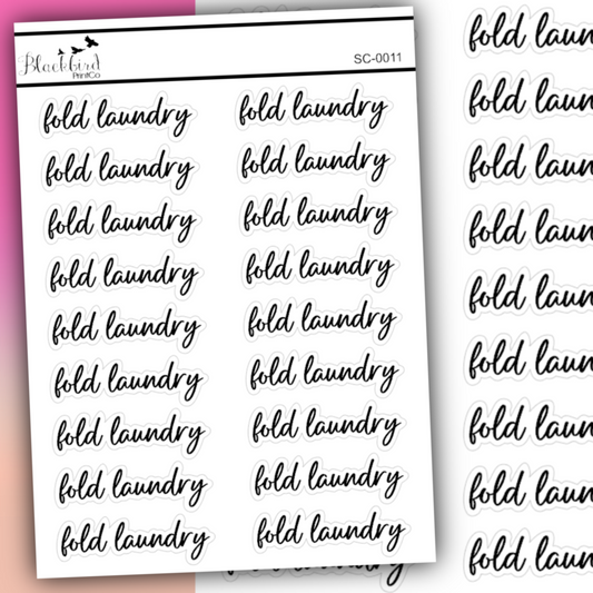 Fold Laundry - Script Stickers (Matte or Foiled)