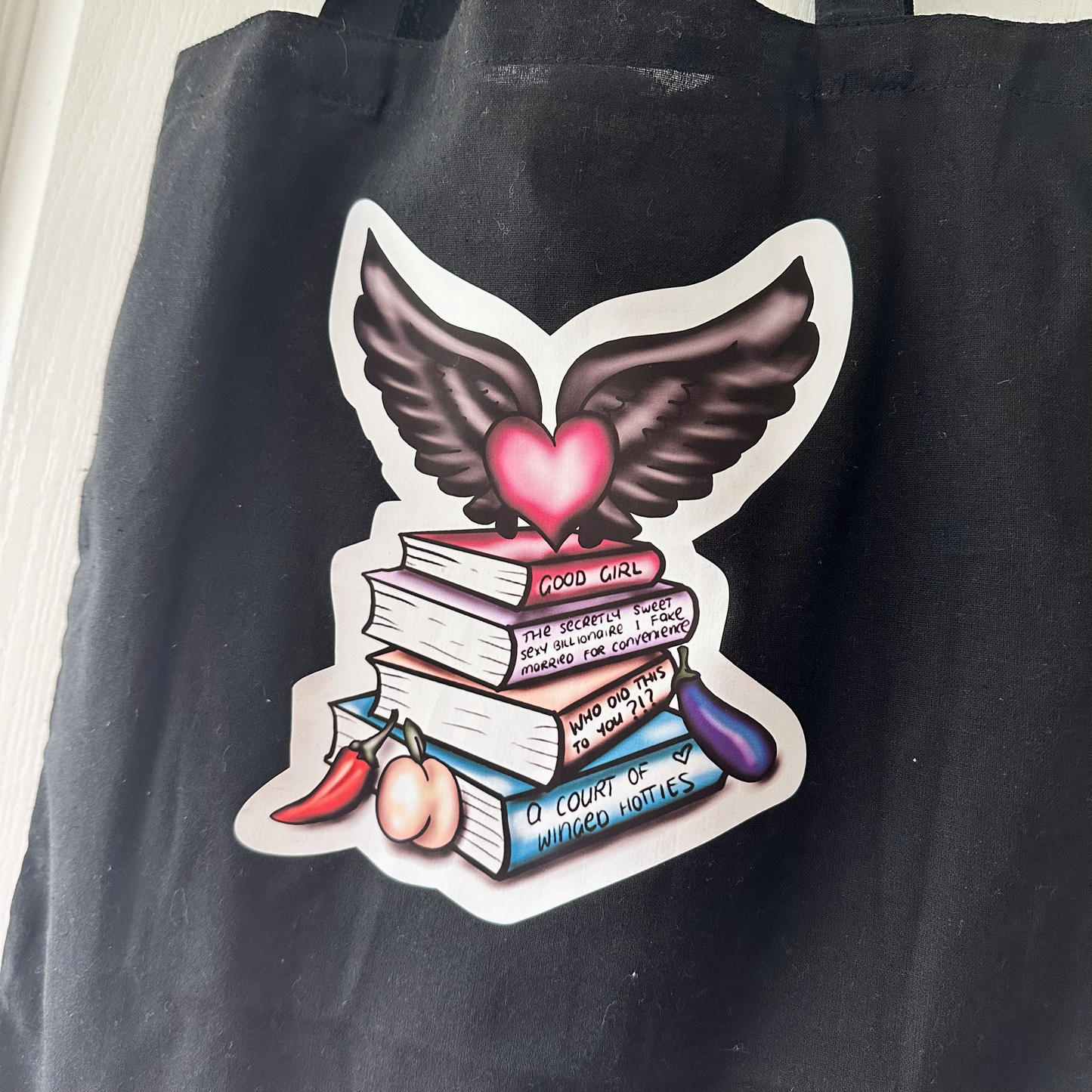 Spicy Book Stack - Cotton Tote Bag