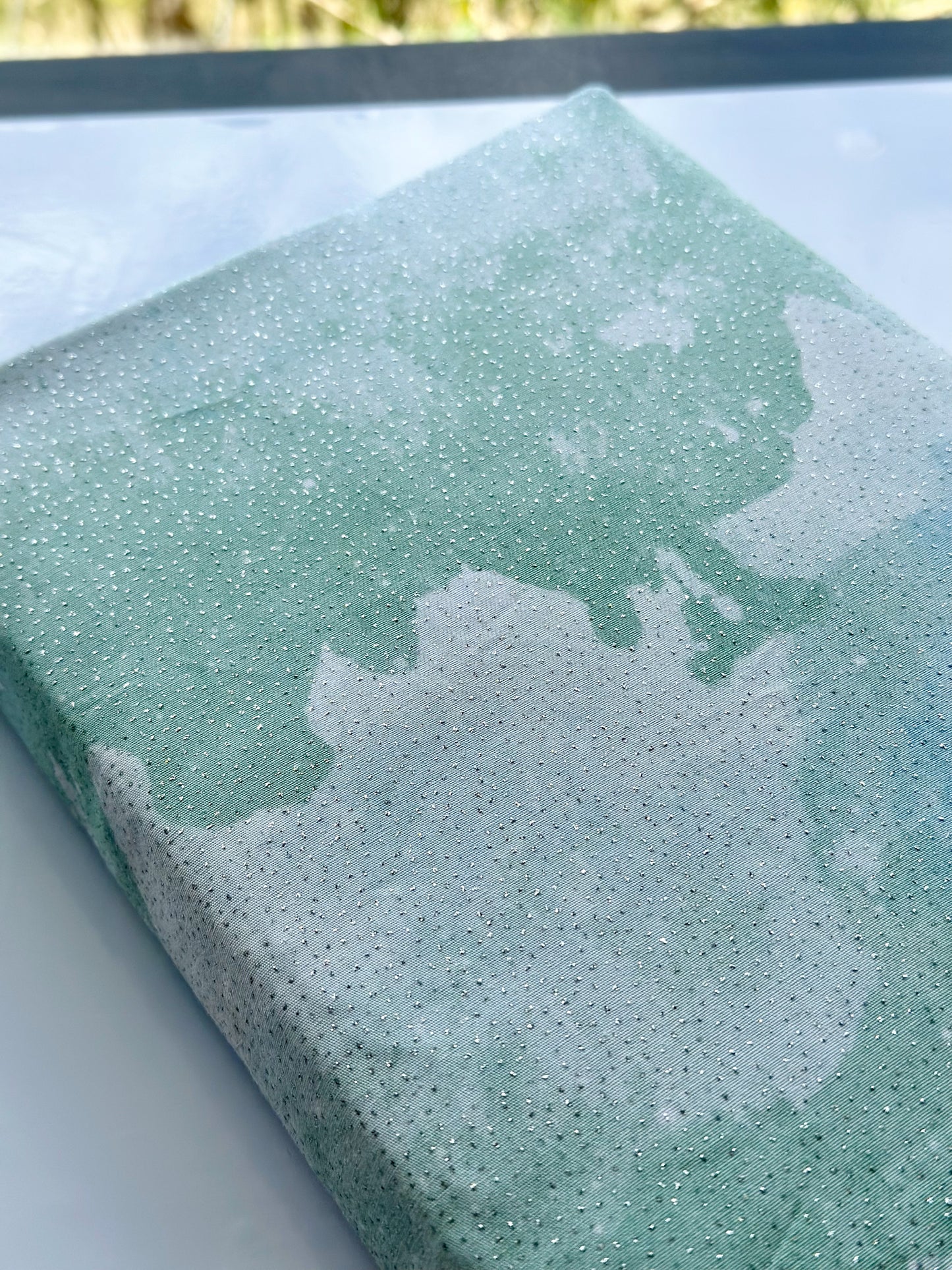 Mint Shimmer - Adjustable Book Cover