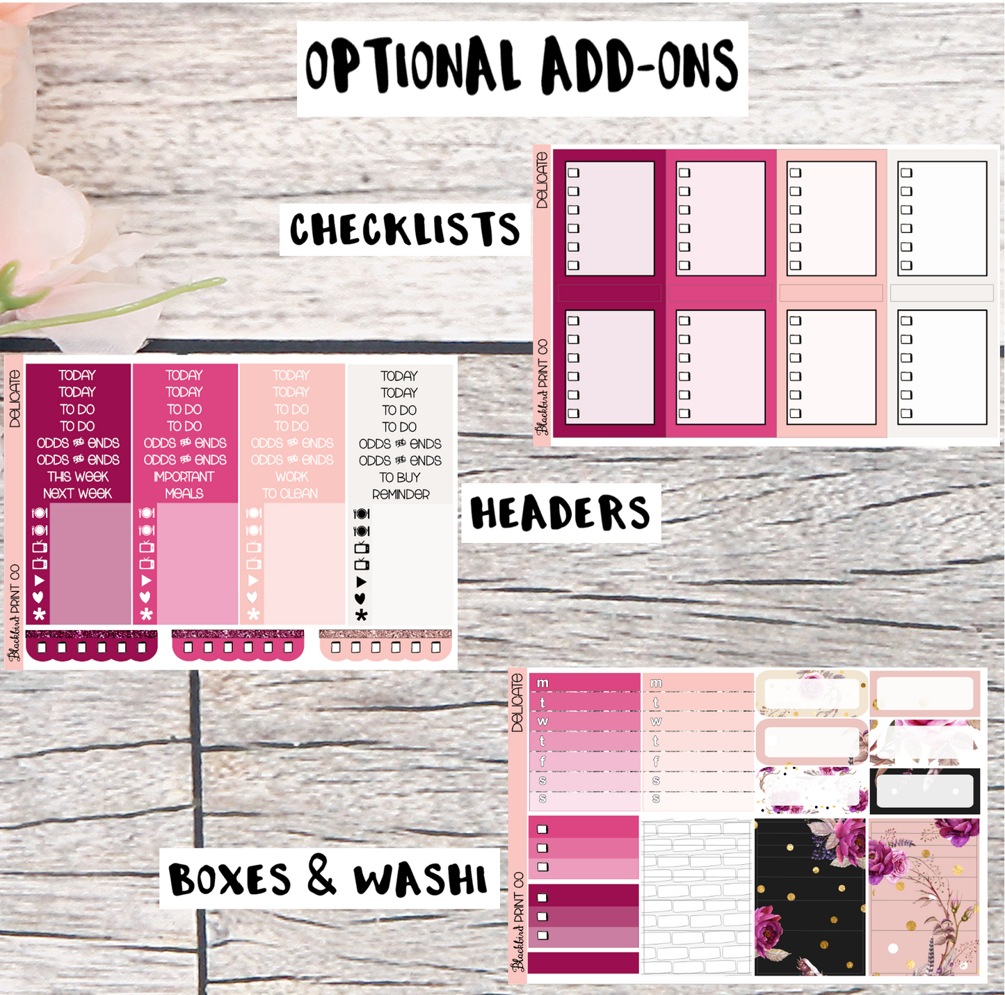 Delicate | Planner Sticker Kit for Vertical Planners
