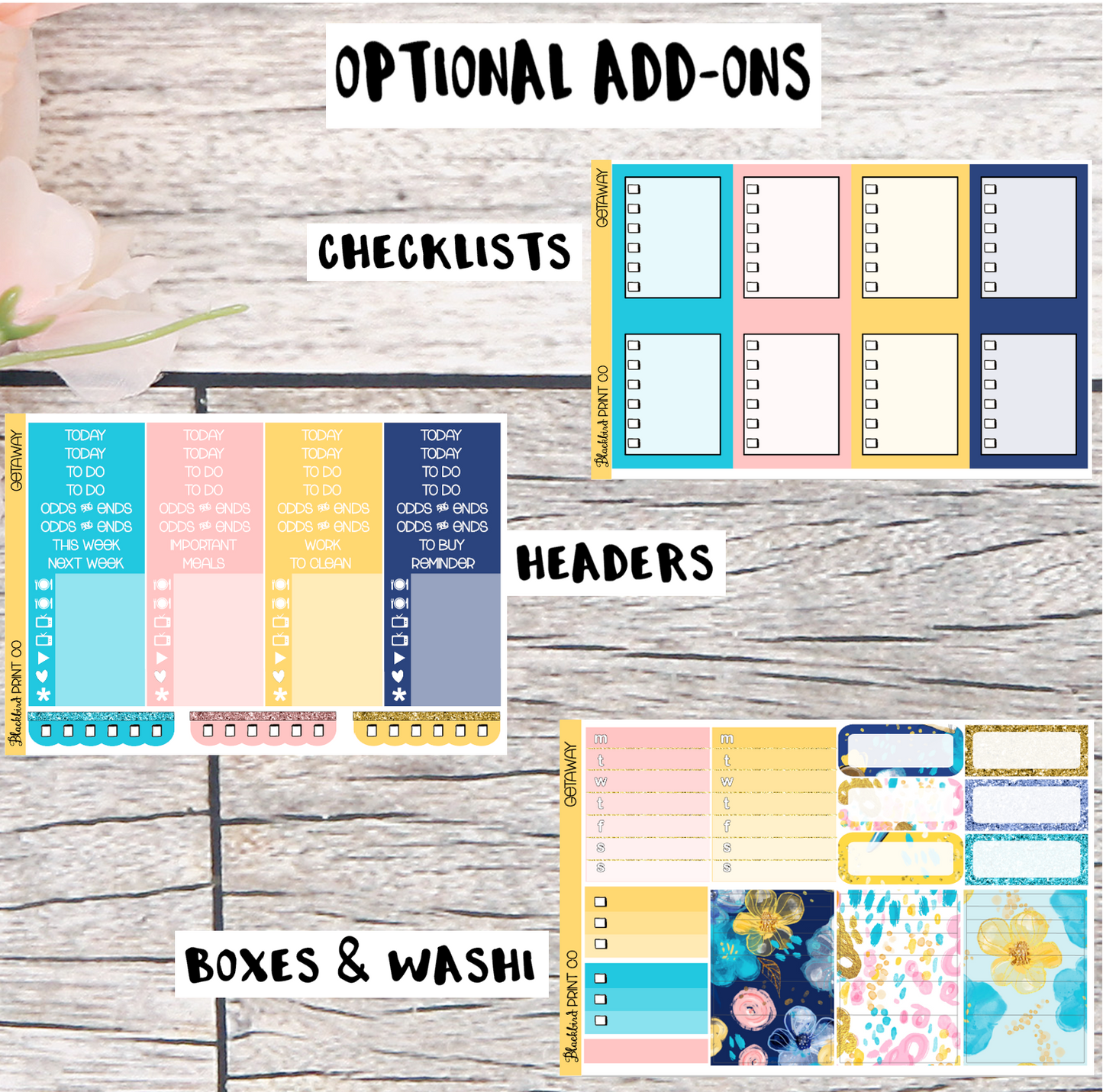 Getaway | Planner Sticker Kit for Vertical Planners