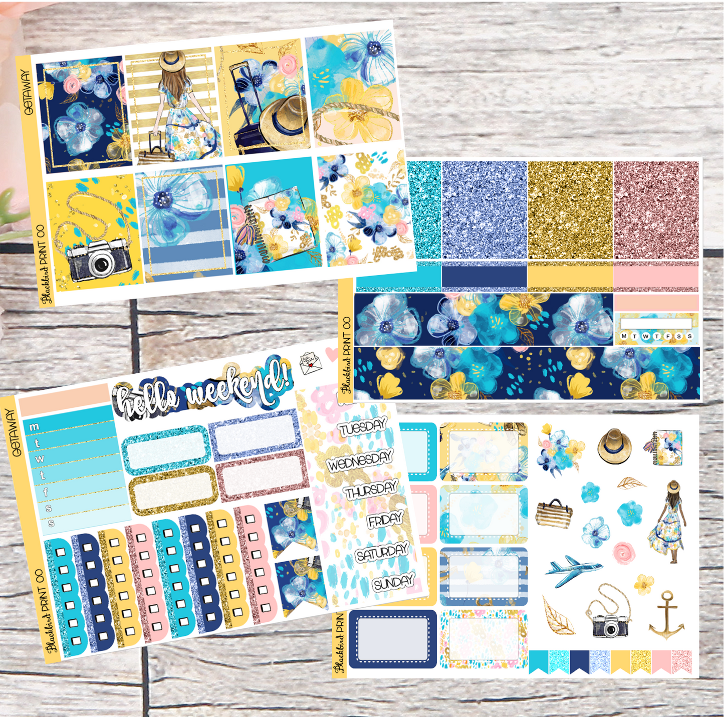 Getaway | Planner Sticker Kit for Vertical Planners