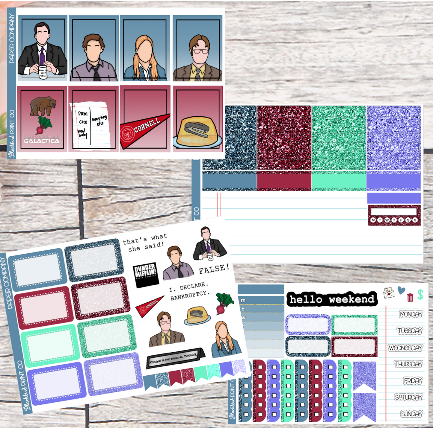 Paper Company | Exclusive Hand Drawn Planner Sticker Kit for Vertical Planners