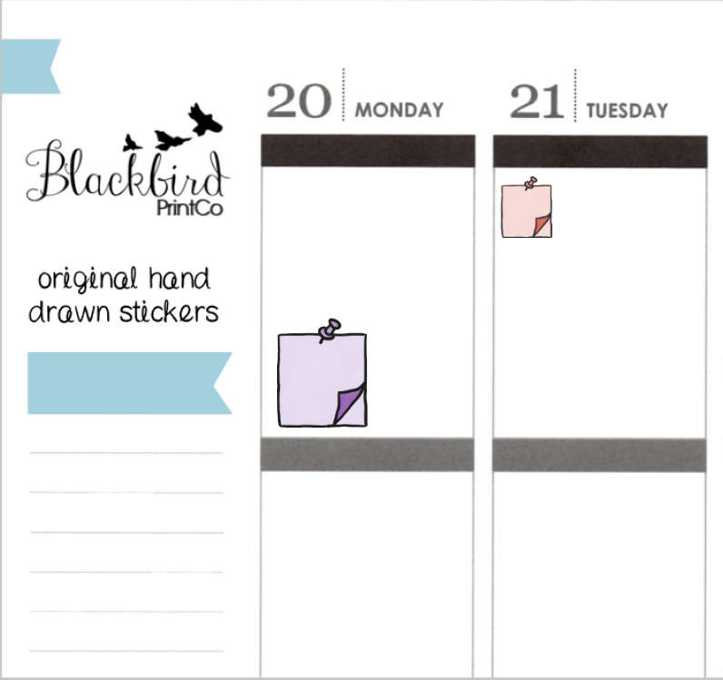 Notepads - Hand Drawn Planner Stickers